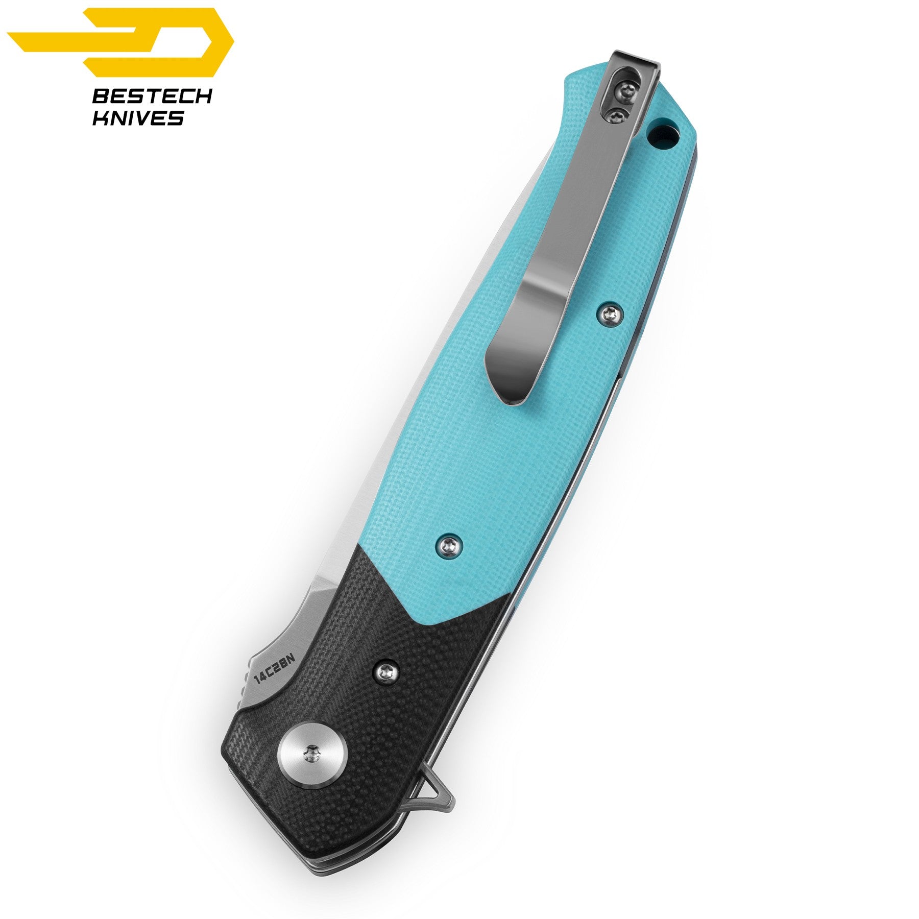 Bestech Navalha Swordfish Preto Azul G10 14C28N — foto 2