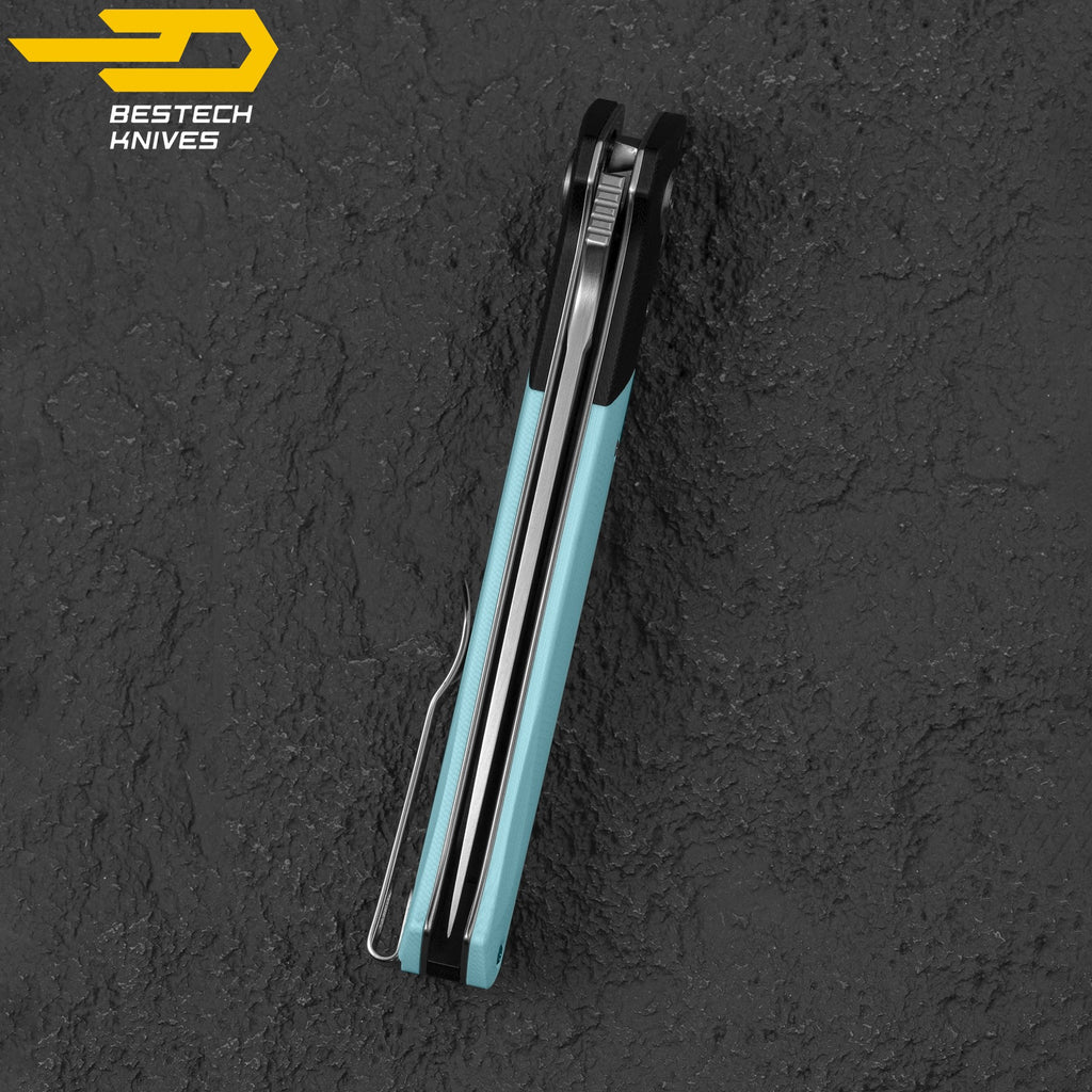 Bestech Navalha Swordfish Preto Azul G10 14C28N — foto 8
