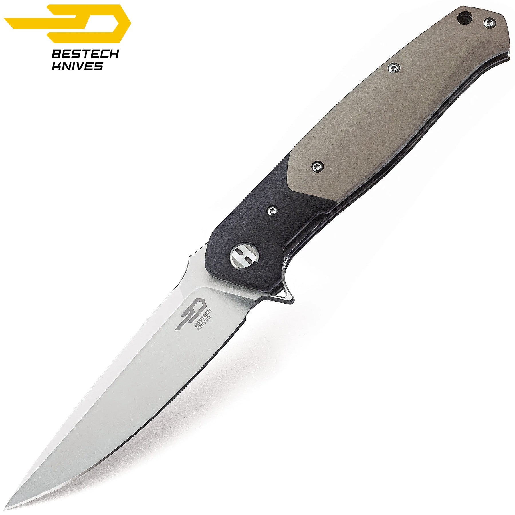 Bestech Navalha Swordfish Preto Bege G10 D2