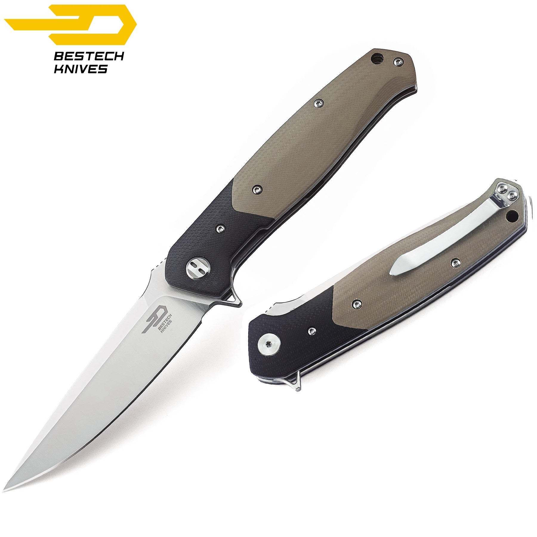 Bestech Navalha Swordfish Preto Bege G10 D2 — foto 4