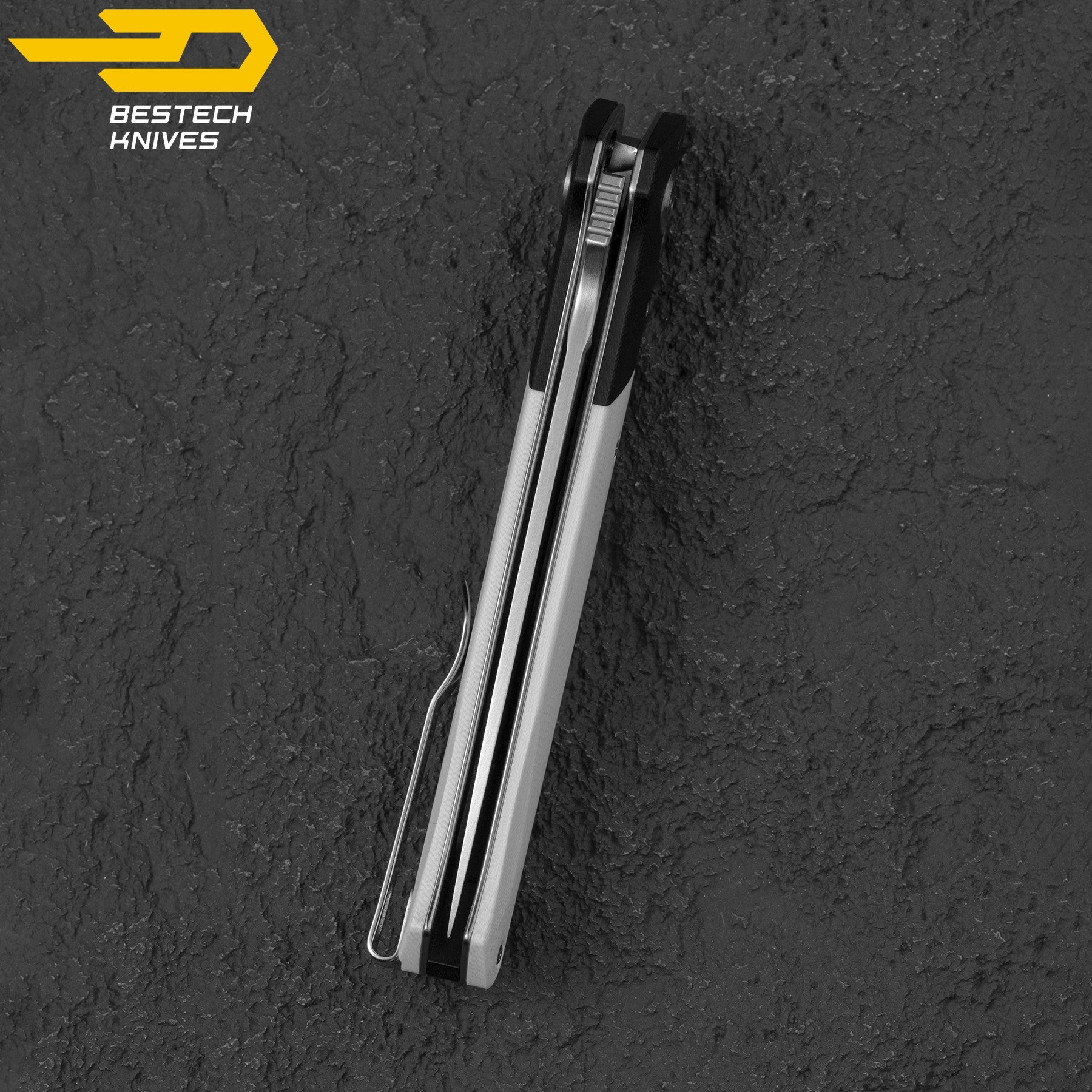 Bestech Navalha Swordfish Preto Branco G10 14C28N — foto 8