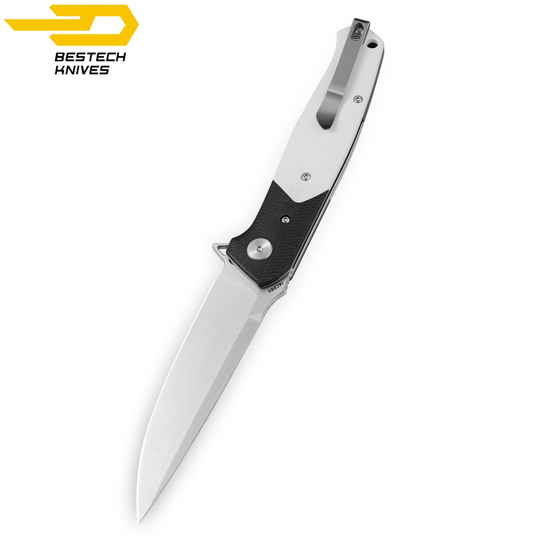 Bestech Navalha Swordfish Preto Branco G10 14C28N — foto 4