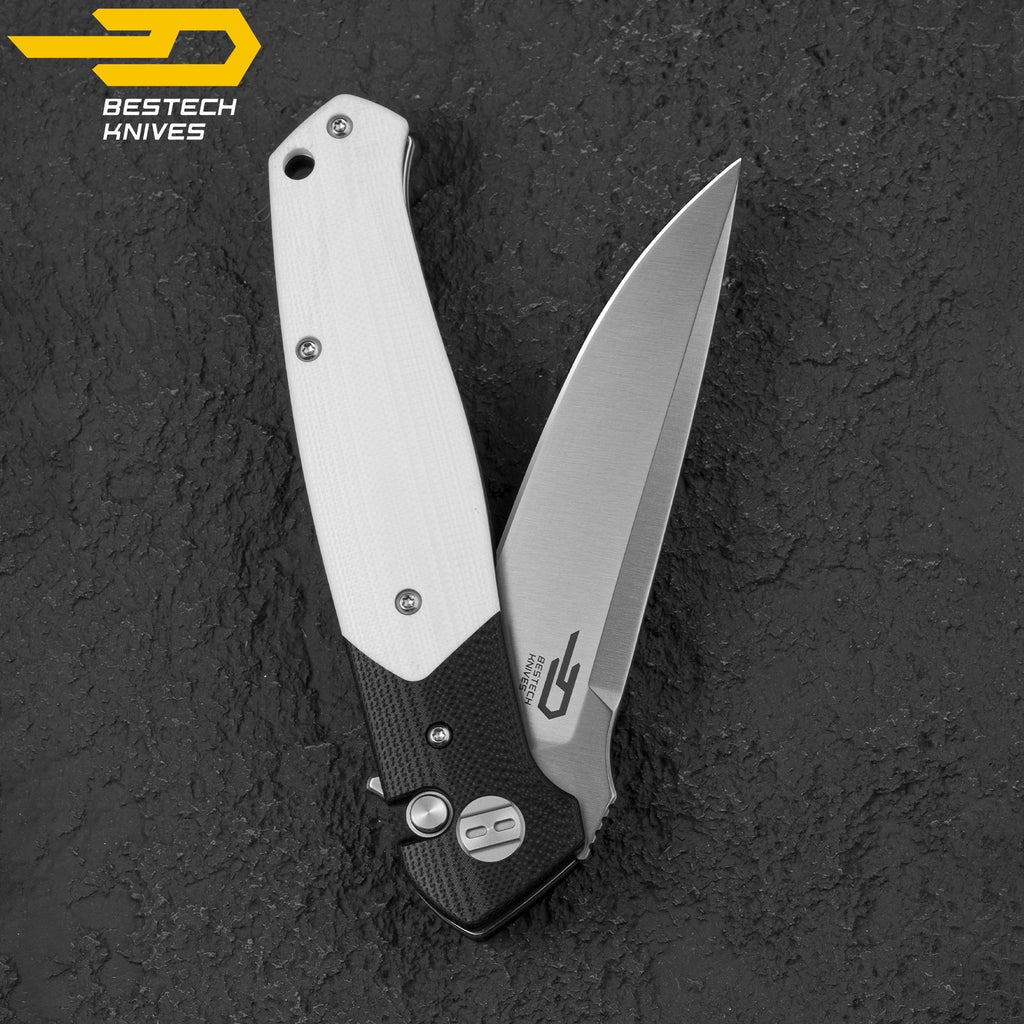 Bestech Navalha Swordfish Preto Branco G10 14C28N — foto 5