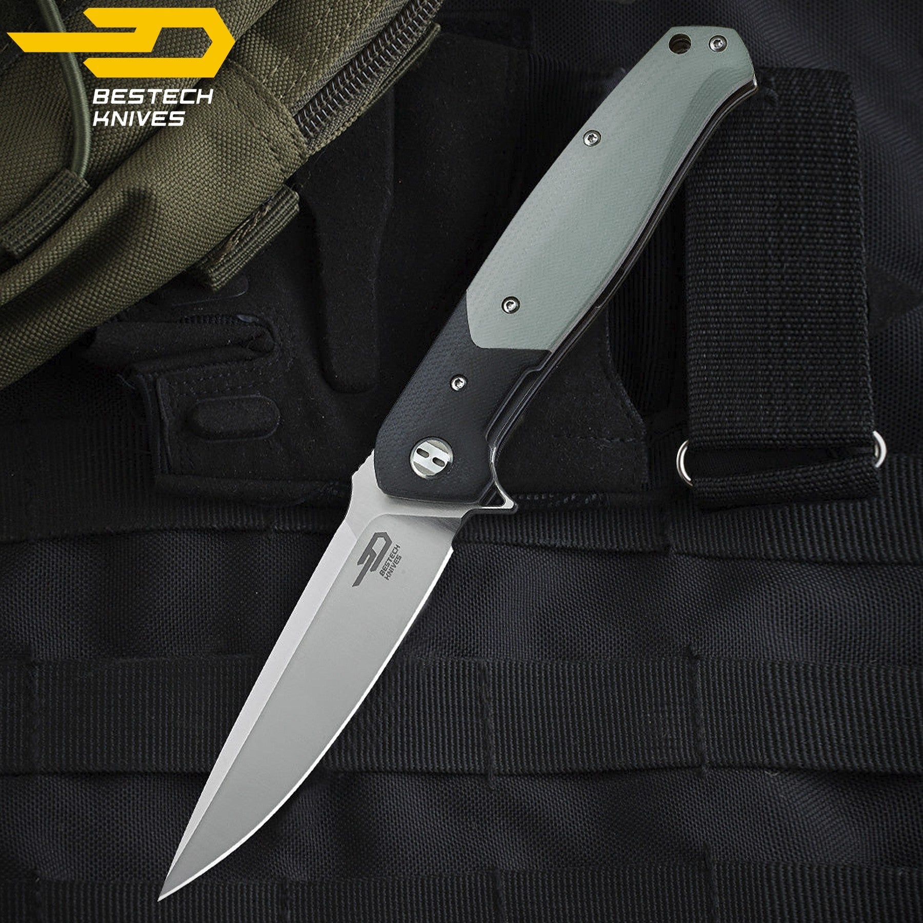 Bestech Navalha Swordfish Preto Jade G10 D2 — foto 8