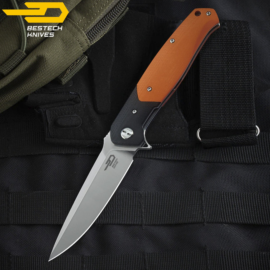 Bestech Navalha Swordfish Preto Laranja G10 D2 — foto 6