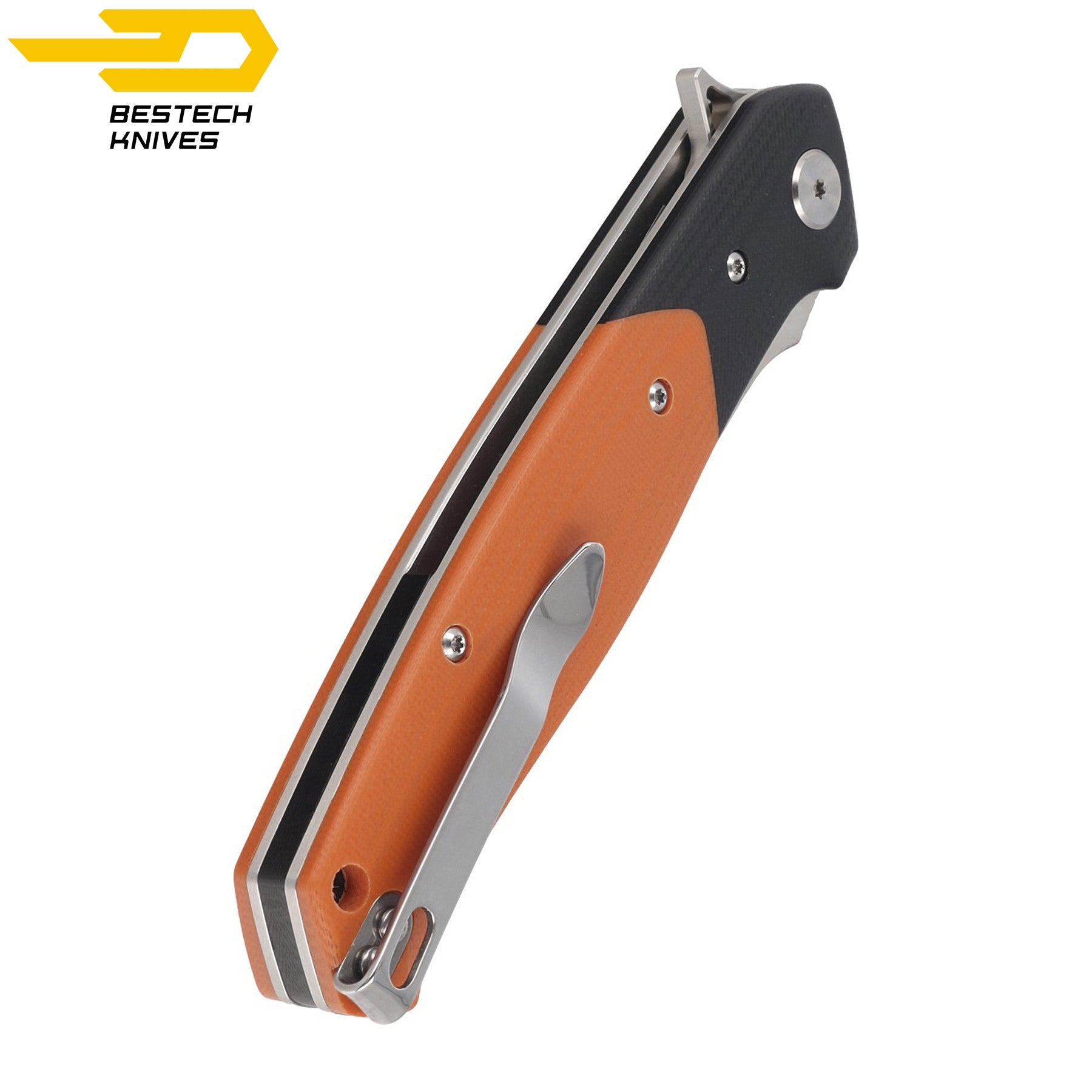 Bestech Navalha Swordfish Preto Laranja G10 D2 — foto 5