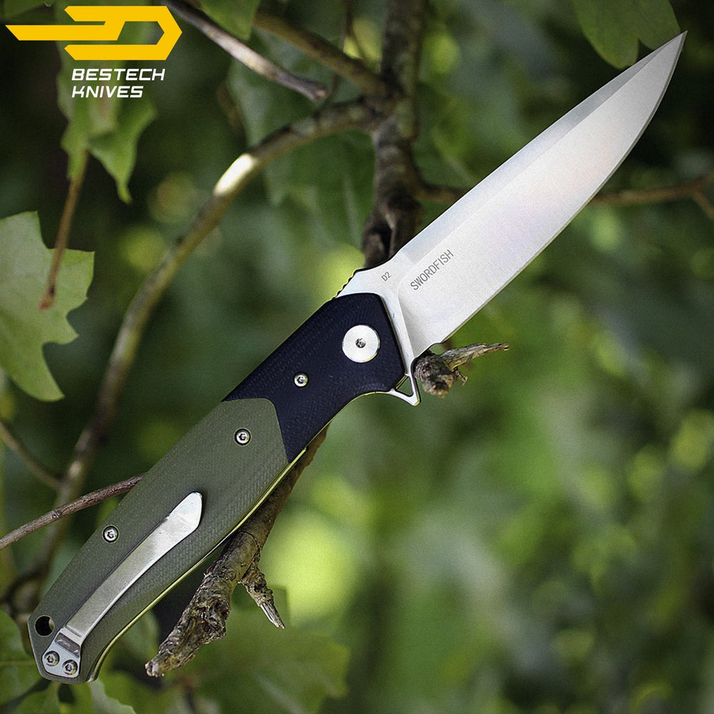 Bestech Navalha Swordfish Preto Verde G10 D2 — foto 7