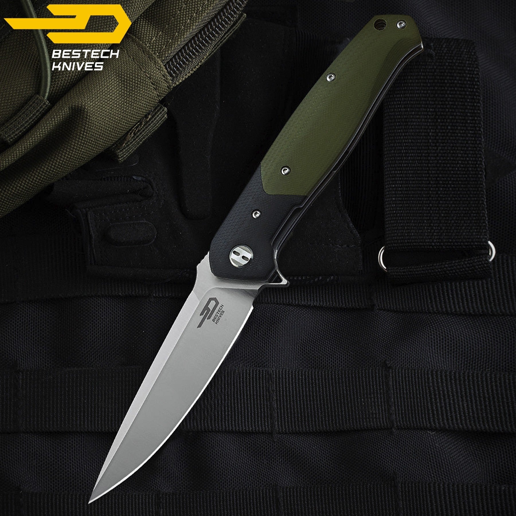 Bestech Navalha Swordfish Preto Verde G10 D2 — foto 8