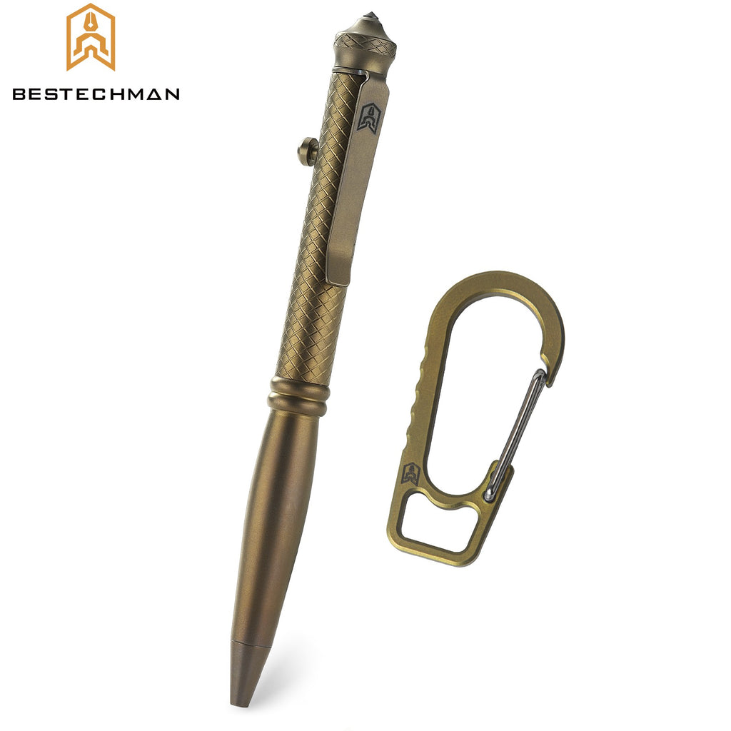 Bestechman Caneta Tatica Scribe Bronze Titanio Quebra Vidros