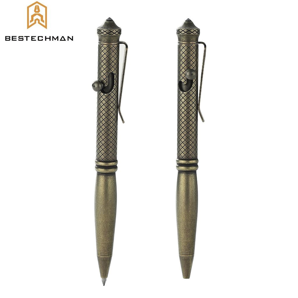 Bestechman Caneta Tatica Scribe Bronze Titanio Stonewash Quebra Vidros — foto 3