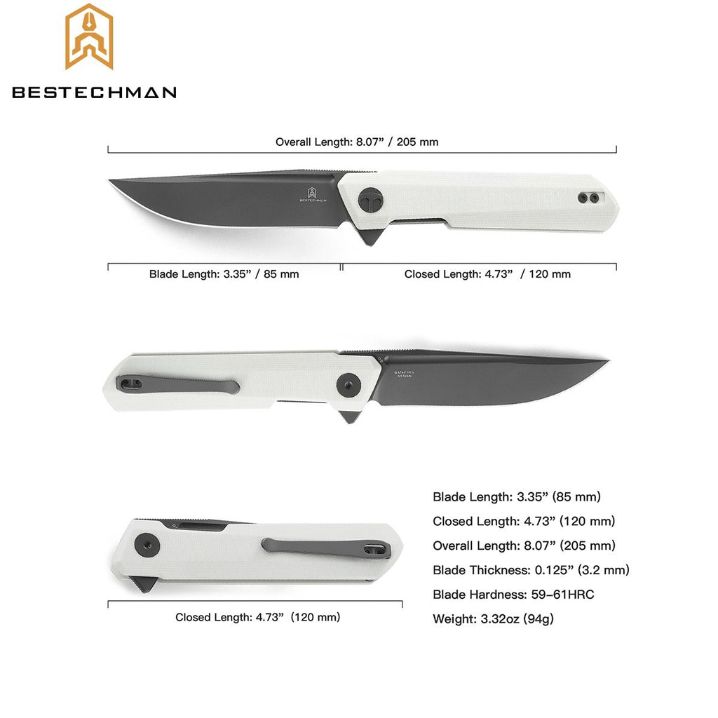 Bestechman Navalha Dundee Branco G10 D2 — foto 6