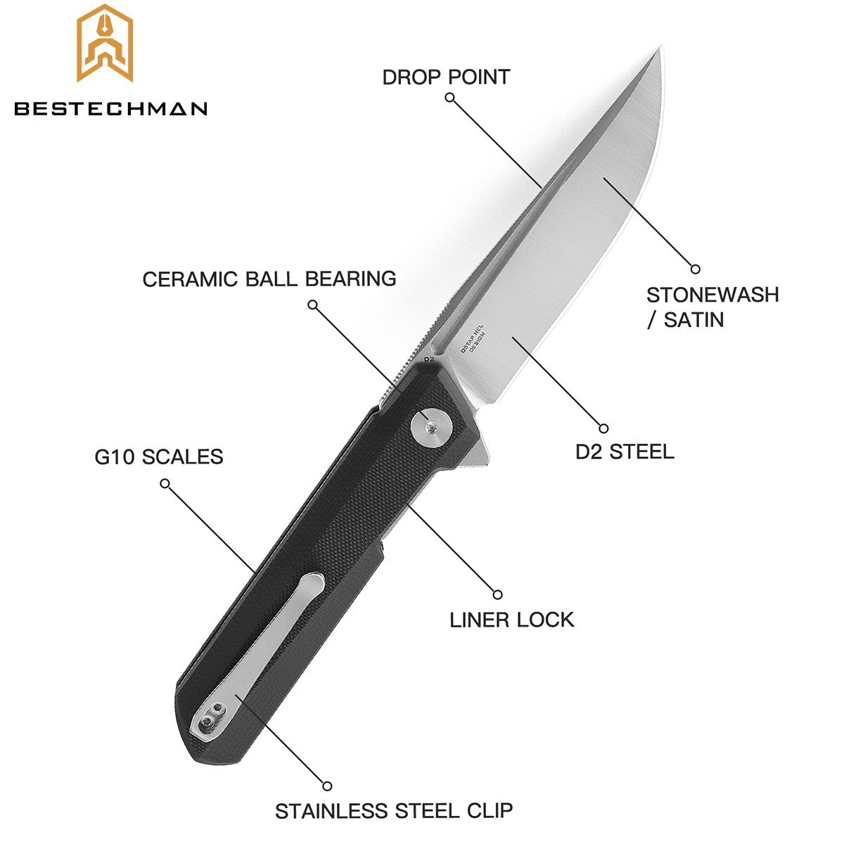 Bestechman Navalha Dundee Preta G10 D2 — foto 5
