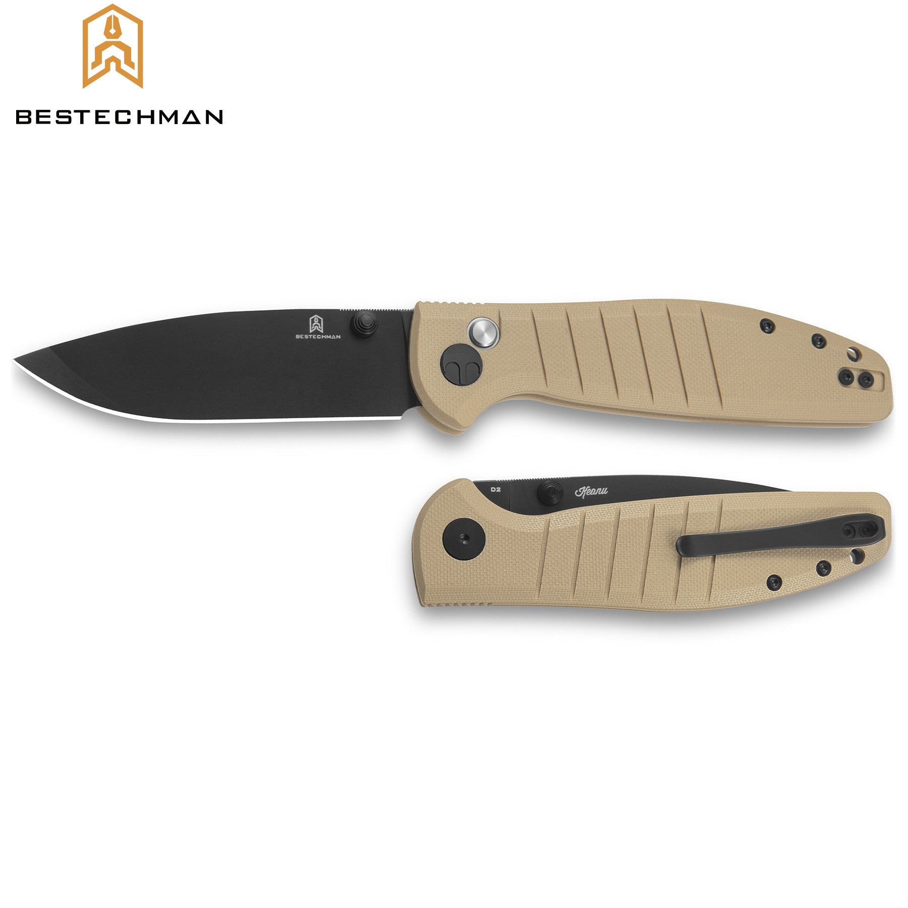 Bestechman Navalha Goodboy Cáqui G10 D2 PVD — foto 3