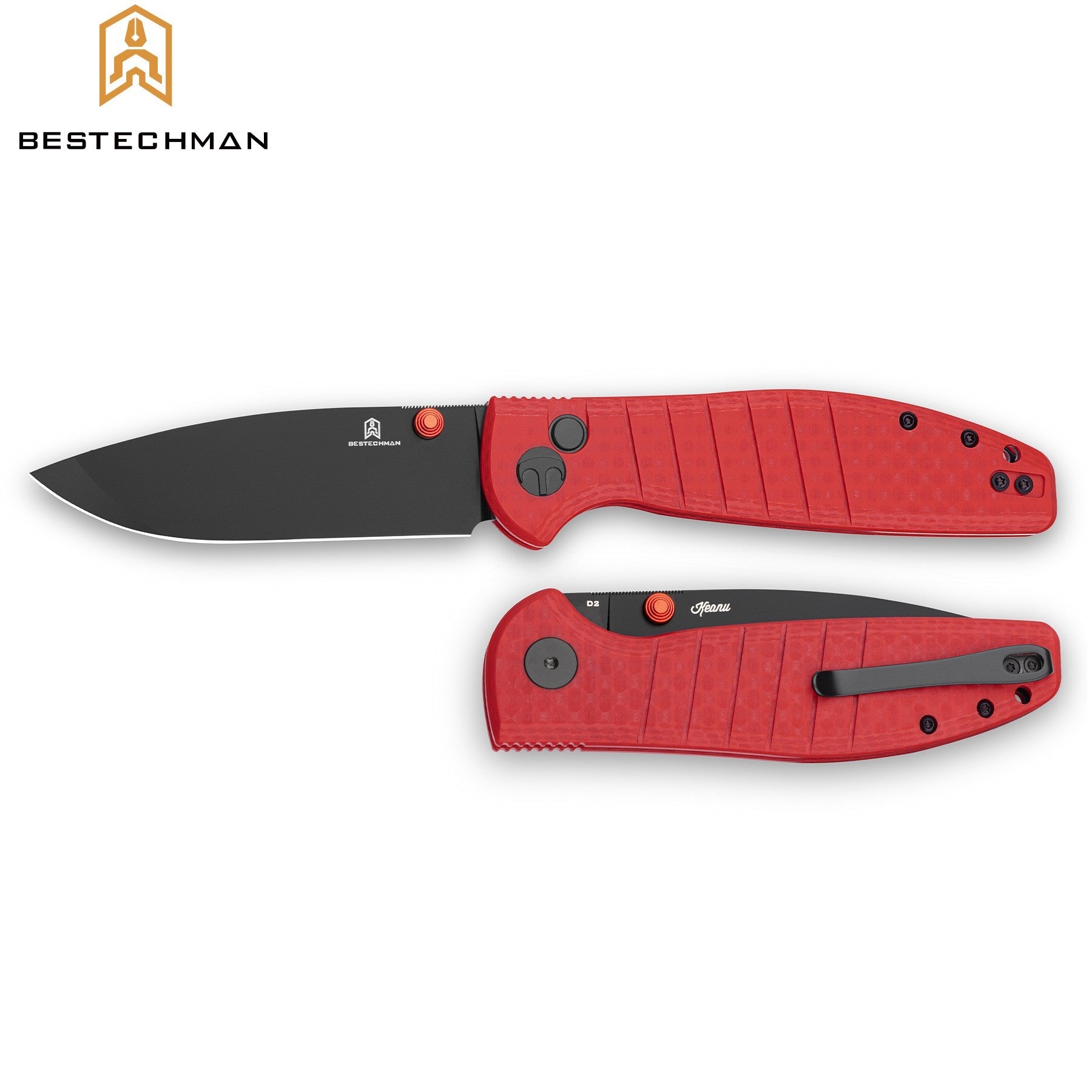Bestechman Navalha Goodboy Vermelha G10 D2 PVD — foto 3
