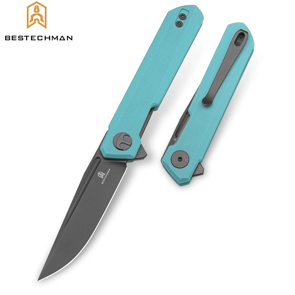 Bestechman Navalha Mini Dundee Azul Tiffany G10 D2 PVD — foto 3