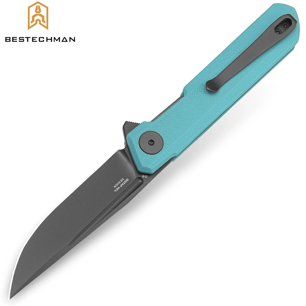 Bestechman Navalha Mini Dundee Azul Tiffany G10 D2 PVD — foto 2