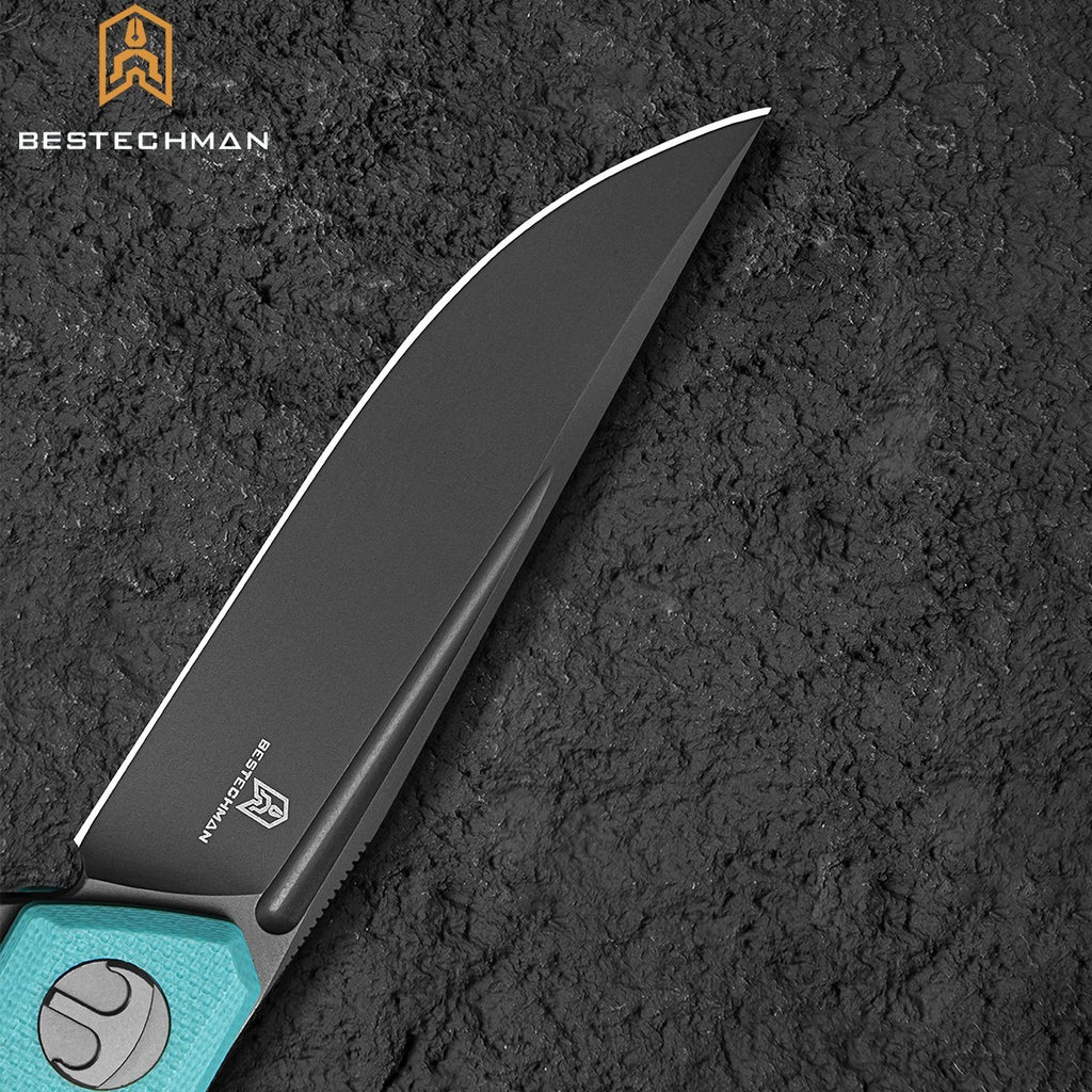 Bestechman Navalha Mini Dundee Azul Tiffany G10 D2 PVD — foto 7