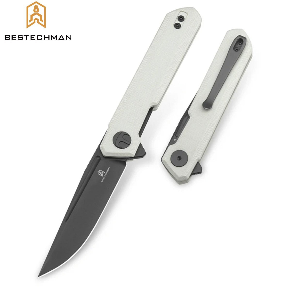 Bestechman Navalha Mini Dundee Branco G10 D2 PVD — foto 4