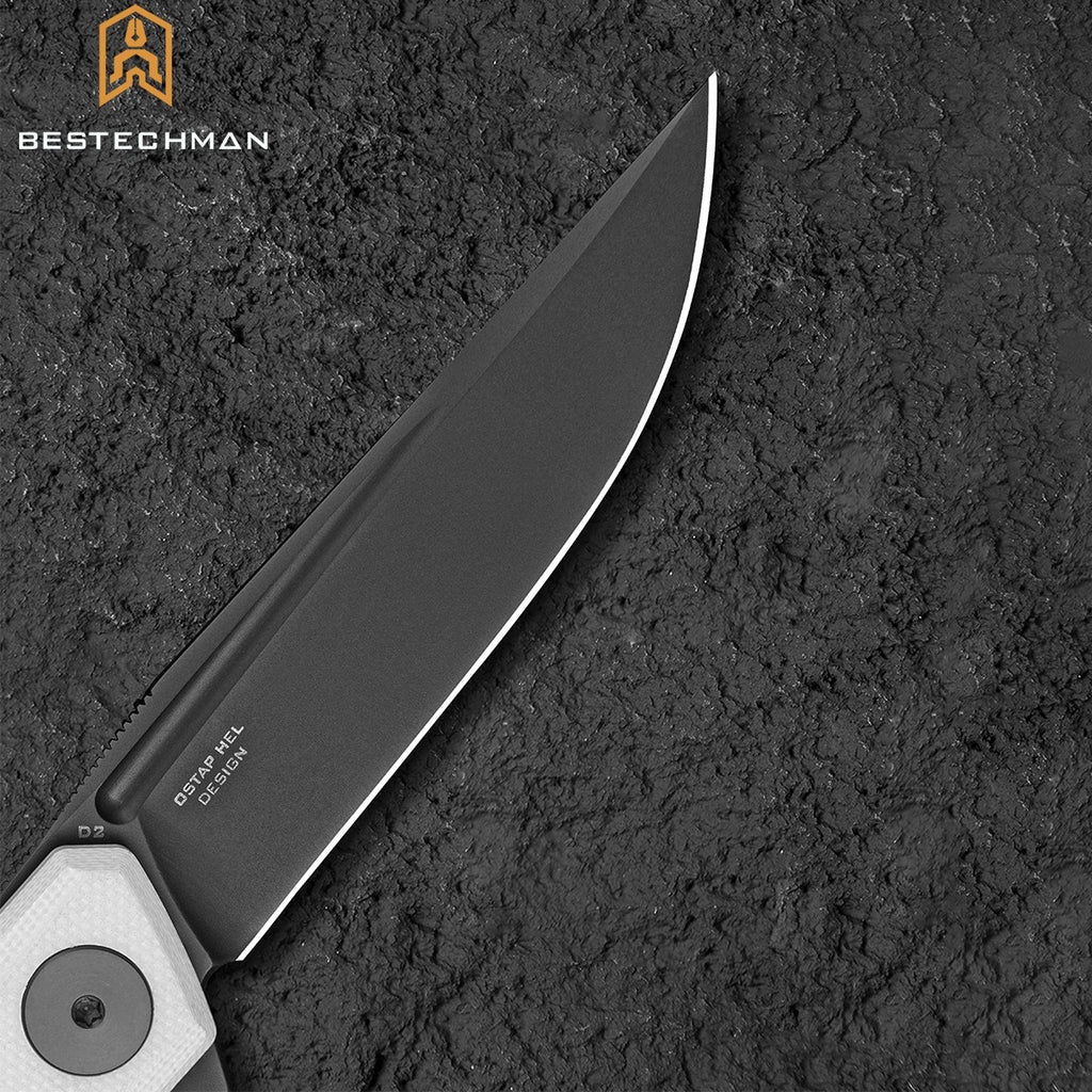 Bestechman Navalha Mini Dundee Branco G10 D2 PVD — foto 6