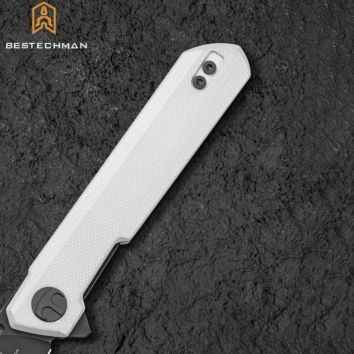 Bestechman Navalha Mini Dundee Branco G10 D2 PVD — foto 7