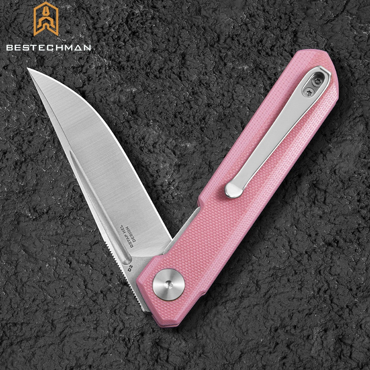 Bestechman Navalha Mini Dundee Rosa G10 D2 — foto 7