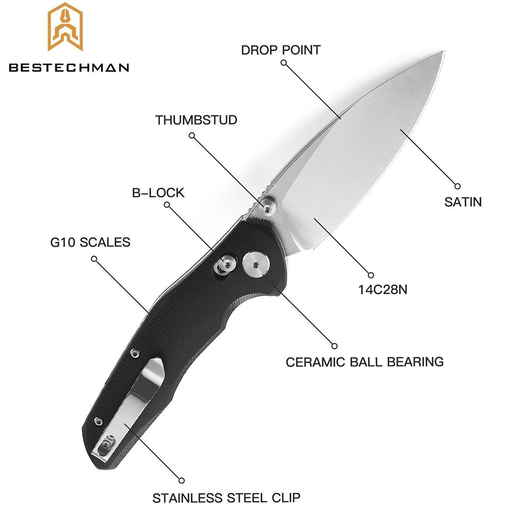 Bestechman Navalha Ronan Preta G10 14C28N — foto 5