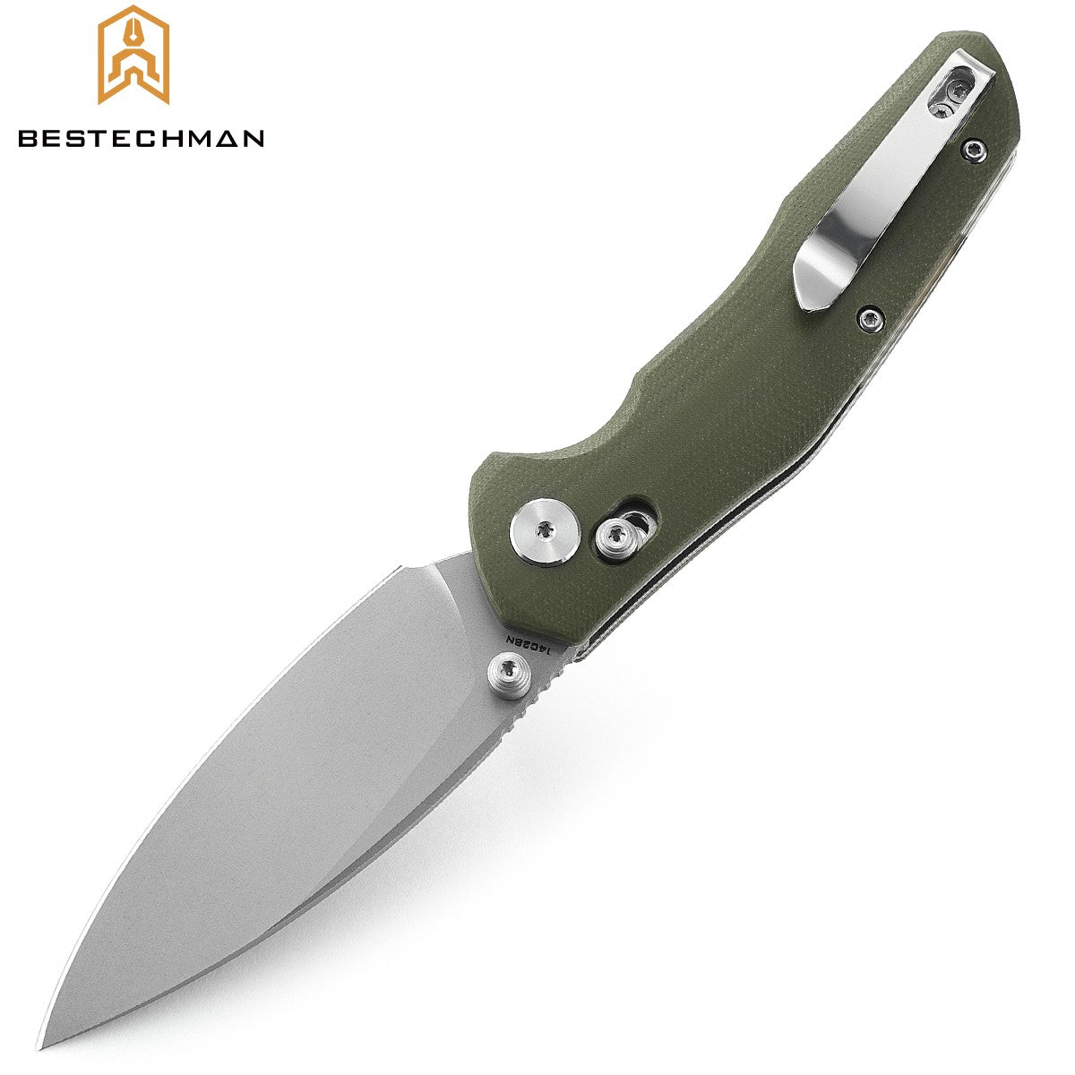 Bestechman Navalha Ronan Verde OD Stonewash  G10 14C28N — foto 3