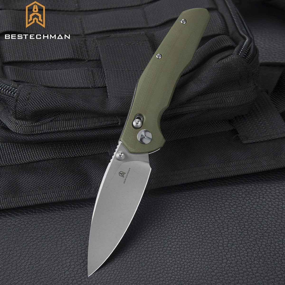 Bestechman Navalha Ronan Verde OD Stonewash  G10 14C28N — foto 7