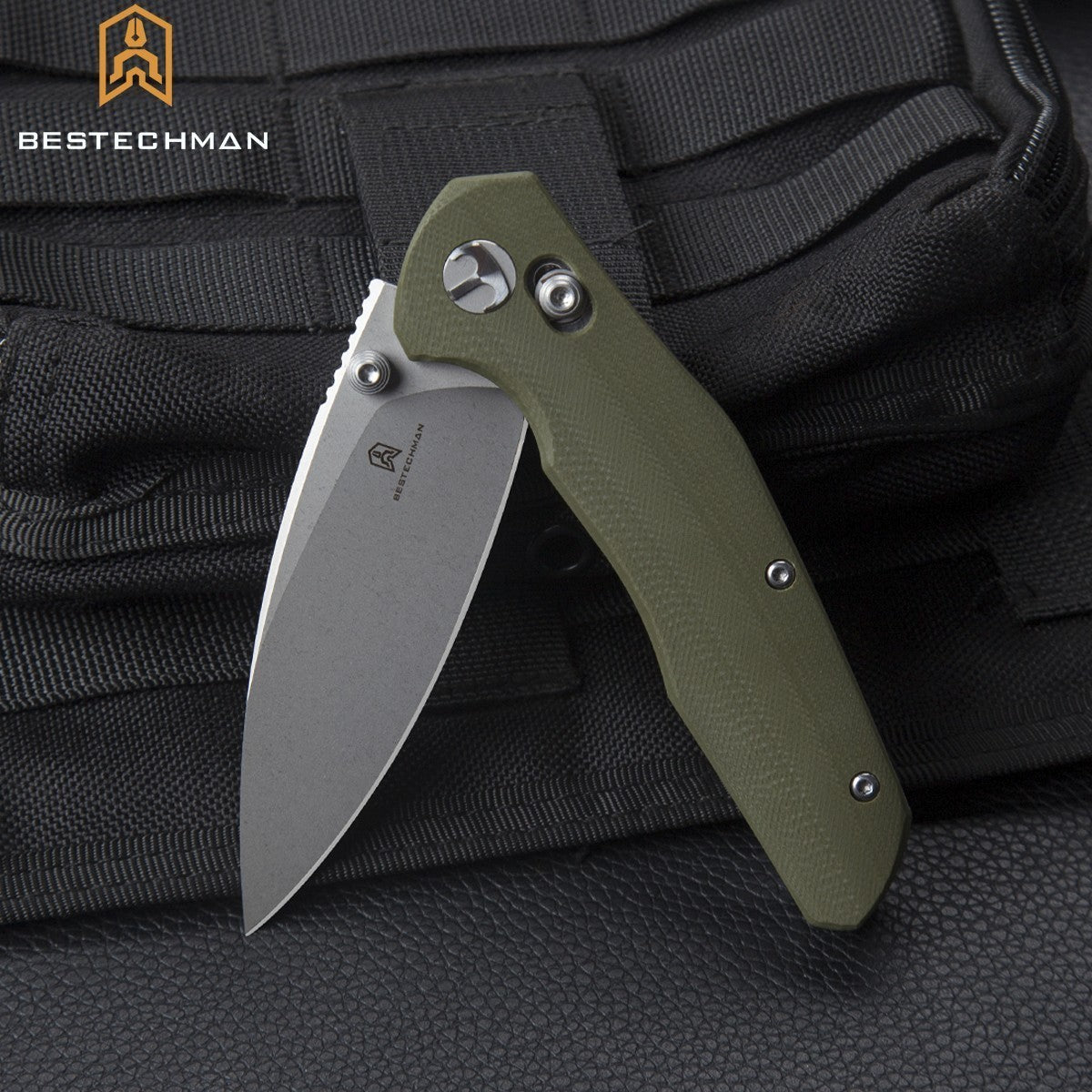 Bestechman Navalha Ronan Verde OD Stonewash  G10 14C28N — foto 8