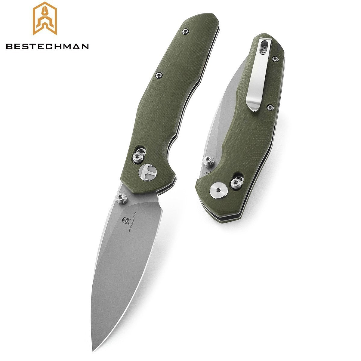Bestechman Navalha Ronan Verde OD Stonewash  G10 14C28N — foto 4