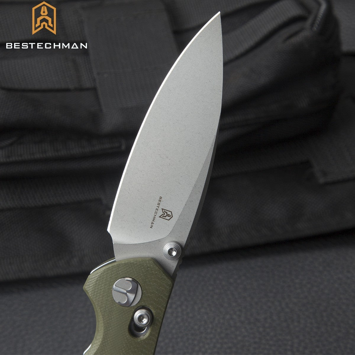 Bestechman Navalha Ronan Verde OD Stonewash  G10 14C28N — foto 9